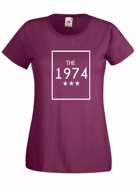 t-shirt shirt women j2062 the 1974 born within mythical seventies birthday, White;black
t-shirt shirt women j2062 the 1974 born within mythical seventies birthday, White;black