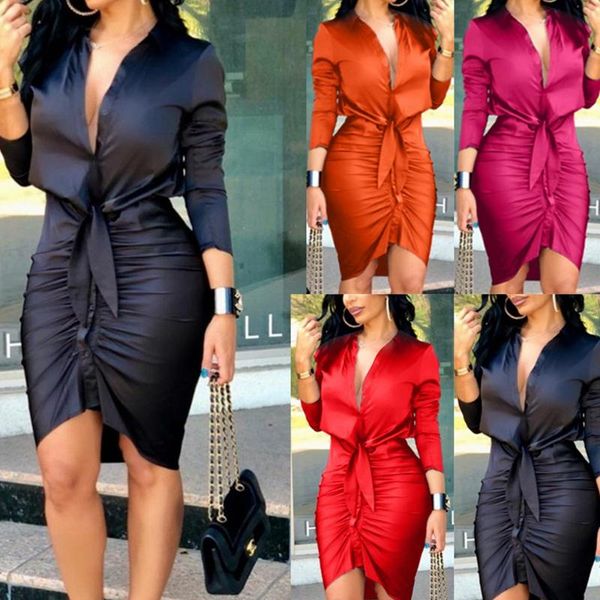 casual dresses lugentolo bandage women long sleeve shirt dress pleated belt single-breasted short for, Black;gray
casual dresses lugentolo bandage women long sleeve shirt dress pleated belt single-breasted short for, Black;gray