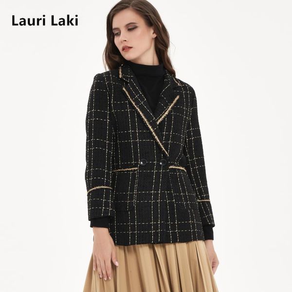 women's suits & blazers lauri laki office ladies plaid women blazer jacket autumn winter 2021 elegant notched collar black white outwea, White;black
women's suits & blazers lauri laki office ladies plaid women blazer jacket autumn winter 2021 elegant notched collar black white outwea, White;black