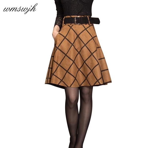 skirts wmswjh women high waist plaid midi vintage suede a-line pleated skirt 2021 winter jupe femme faldas mujer, Black
skirts wmswjh women high waist plaid midi vintage suede a-line pleated skirt 2021 winter jupe femme faldas mujer, Black