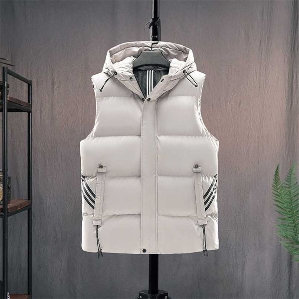 men's padded vest autumn winter warm puffy waistcoat sportive windproof coat quilting thick jacket outwear male clothes 211108, Black;white
men's padded vest autumn winter warm puffy waistcoat sportive windproof coat quilting thick jacket outwear male clothes 211108, Black;white