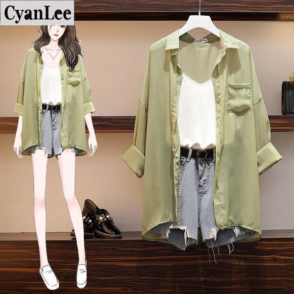 plus size women summer korean 3 pieces set chiffon+ denim shorts female streetwear clothing piece two dress, White
plus size women summer korean 3 pieces set chiffon+ denim shorts female streetwear clothing piece two dress, White