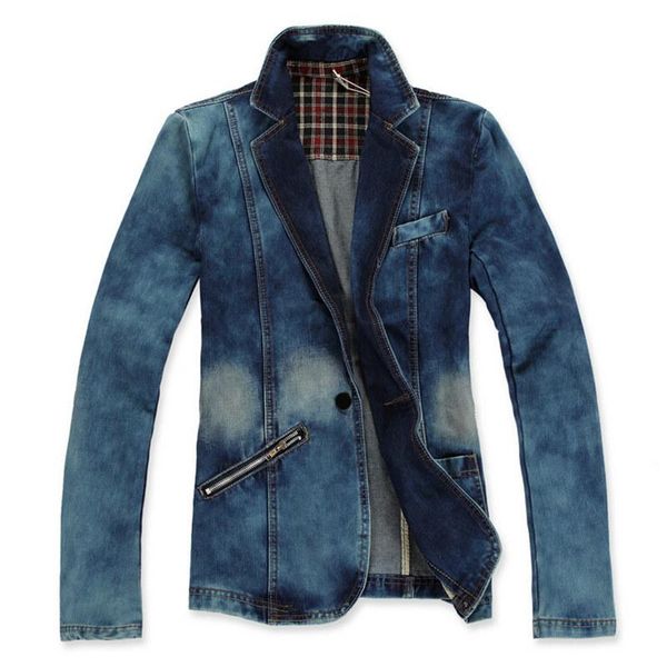 men's denim casual blazer men fashion cotton vintage suit jacket male blue coat large size jeans blazers suits &, White;black
men's denim casual blazer men fashion cotton vintage suit jacket male blue coat large size jeans blazers suits &, White;black
