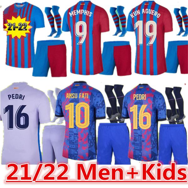 21 22 soccer jerseys men kids +short socks full set kits 2021 2022 memphis pedri ansu fati dest f.de jong kun aguero football shirts man uni, Black;yellow
21 22 soccer jerseys men kids +short socks full set kits 2021 2022 memphis pedri ansu fati dest f.de jong kun aguero football shirts man uni, Black;yellow