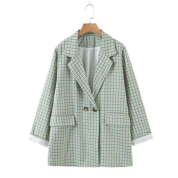 women's suits & blazers xeaxy 2021 women elegant green plaid office lady blazer female vintage streetwear double breasted suit casual f, White;black
women's suits & blazers xeaxy 2021 women elegant green plaid office lady blazer female vintage streetwear double breasted suit casual f, White;black