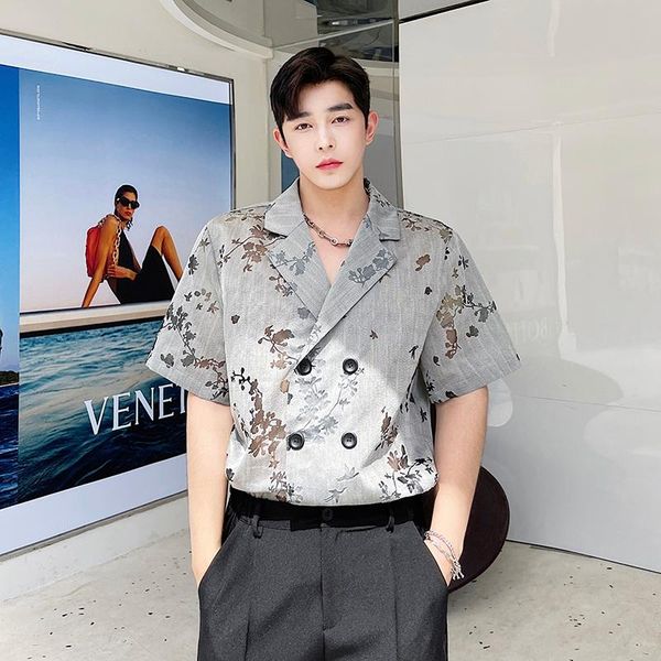 summer men's double breasted loose casual thin light vintage short sleeve flower shirts korean style male beach man, White;black
summer men's double breasted loose casual thin light vintage short sleeve flower shirts korean style male beach man, White;black