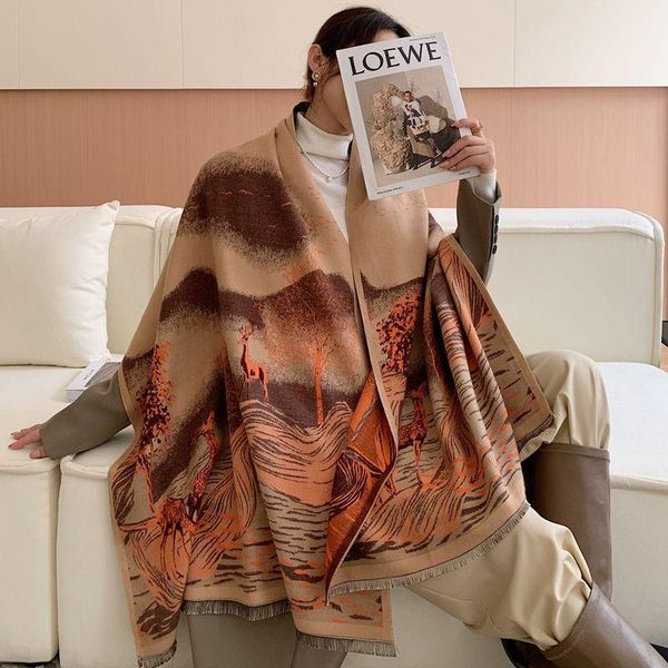 scarves winter elk print warm scarf for women pashmina shawl wrap female tassel stole foulard oversized blanket, Blue;gray
scarves winter elk print warm scarf for women pashmina shawl wrap female tassel stole foulard oversized blanket, Blue;gray