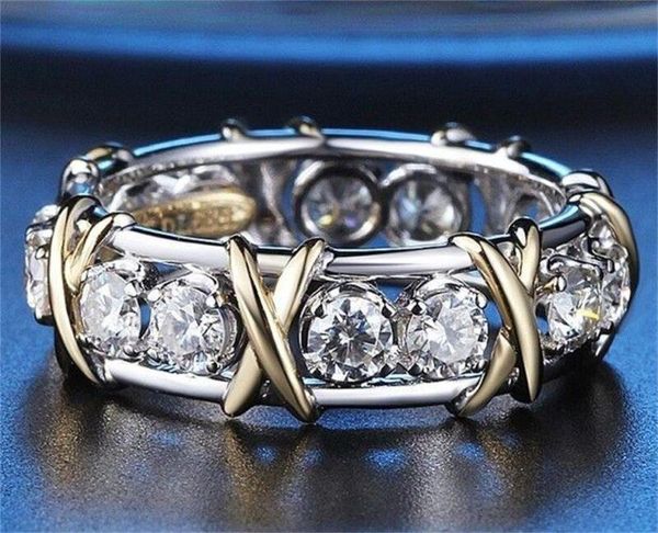 wedding rings women's creative x-shaped cross color separation crystal ring fashion bridal band engagement jewelry gifts, Slivery;golden
wedding rings women's creative x-shaped cross color separation crystal ring fashion bridal band engagement jewelry gifts, Slivery;golden