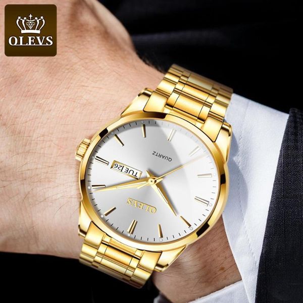 wristwatches mens gold stainless steel watches quartz male clock date week waterproof golden wristwatch relogio masculino, Slivery;brown
wristwatches mens gold stainless steel watches quartz male clock date week waterproof golden wristwatch relogio masculino, Slivery;brown