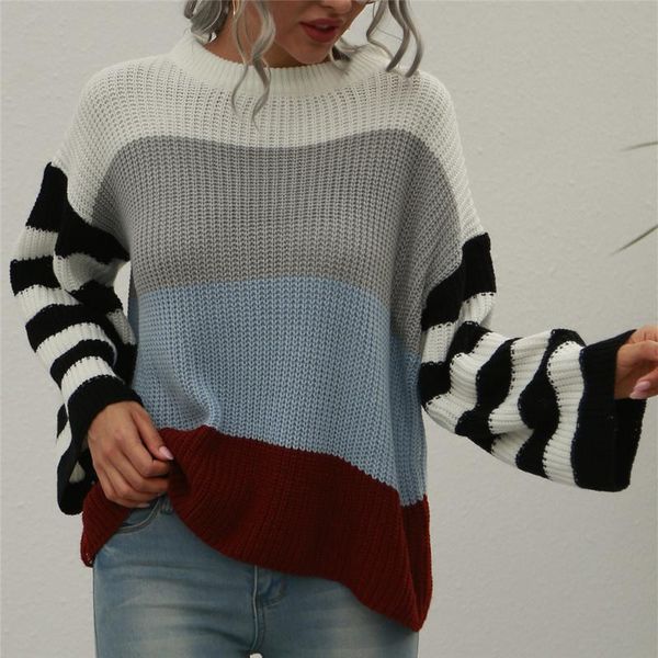 autumn winter warm clothes women casual loose knitwear long sleeve patchwork colorful sweater fashion round neck pullover women's swea, White;black
autumn winter warm clothes women casual loose knitwear long sleeve patchwork colorful sweater fashion round neck pullover women's swea, White;black