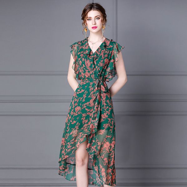 dresses brand summer women v-neck color block leaves print ruffle asymmetrical green red xxl size, Black;gray
dresses brand summer women v-neck color block leaves print ruffle asymmetrical green red xxl size, Black;gray
