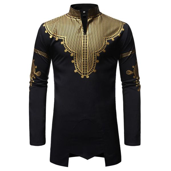 men's casual shirts stand-up collar printed robe banquet irregular shirt blouse fashion button painting large size, White;black
men's casual shirts stand-up collar printed robe banquet irregular shirt blouse fashion button painting large size, White;black