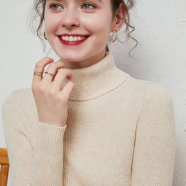 fashion women's cashmere sweater high collar pullover autumn and winter woolen knitted bottom sweaters slim for, White;black
fashion women's cashmere sweater high collar pullover autumn and winter woolen knitted bottom sweaters slim for, White;black