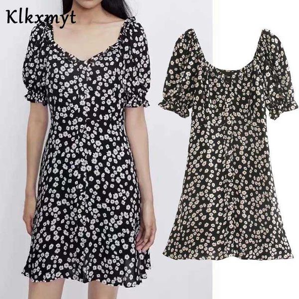 klkxmyt za dress women fashion daisy print hem ruffles loose mini female short sleeve vestidos chic summer es 210527, Black;gray
klkxmyt za dress women fashion daisy print hem ruffles loose mini female short sleeve vestidos chic summer es 210527, Black;gray