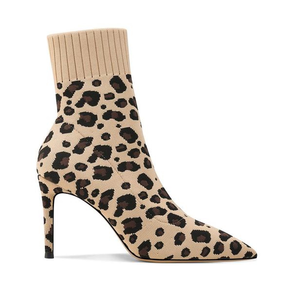 boots leopard print ankle fashion pointed toe shoes for women thin high heels ladies comfortable female, Black
boots leopard print ankle fashion pointed toe shoes for women thin high heels ladies comfortable female, Black
