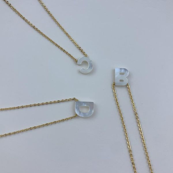 pendant necklaces initial letter necklace diy handmade white shell gold plated chain for women 2021, Silver
pendant necklaces initial letter necklace diy handmade white shell gold plated chain for women 2021, Silver