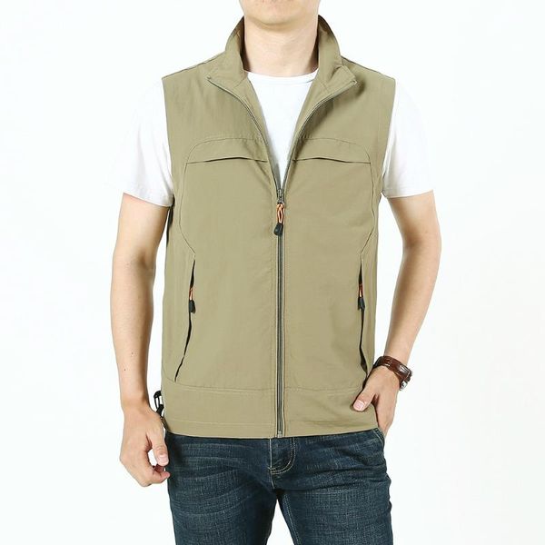 men's vests khaki vest male casual summer stand collar quick dry breathable cycling fishing men outdoor sportswear plus size 5xl 6xl, Black;white
men's vests khaki vest male casual summer stand collar quick dry breathable cycling fishing men outdoor sportswear plus size 5xl 6xl, Black;white