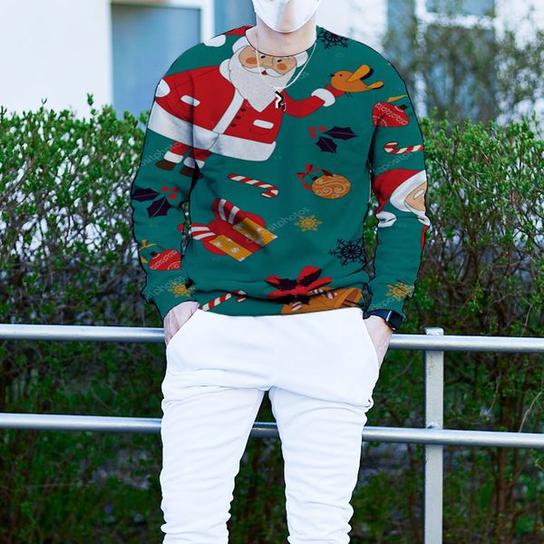 men's christmas 3d printing long sleeve hoodless sweater santa gift box pattern clothing, White;black
men's christmas 3d printing long sleeve hoodless sweater santa gift box pattern clothing, White;black