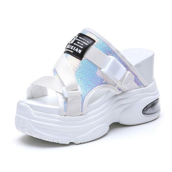 slippers fashion women platform bling sandals shoes 10cm wedge heels peep toe ladies hollow outside flip-flops woman, Black
slippers fashion women platform bling sandals shoes 10cm wedge heels peep toe ladies hollow outside flip-flops woman, Black
