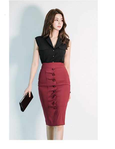 two piece dress zawfl, set of two black summer blouses gauze midi office skirt, White
two piece dress zawfl, set of two black summer blouses gauze midi office skirt, White