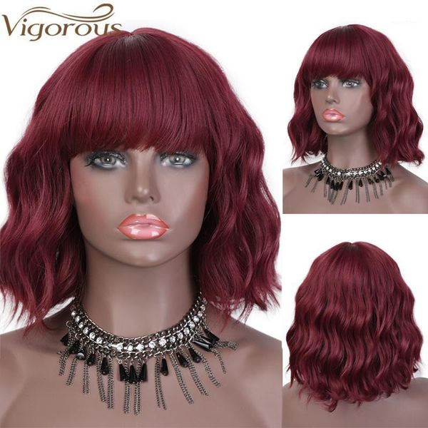 vigorous wine red bob wig with bangs short wavy synthetic wigs for women 12 inches natural brwon heat resistant fiber1, Black
vigorous wine red bob wig with bangs short wavy synthetic wigs for women 12 inches natural brwon heat resistant fiber1, Black