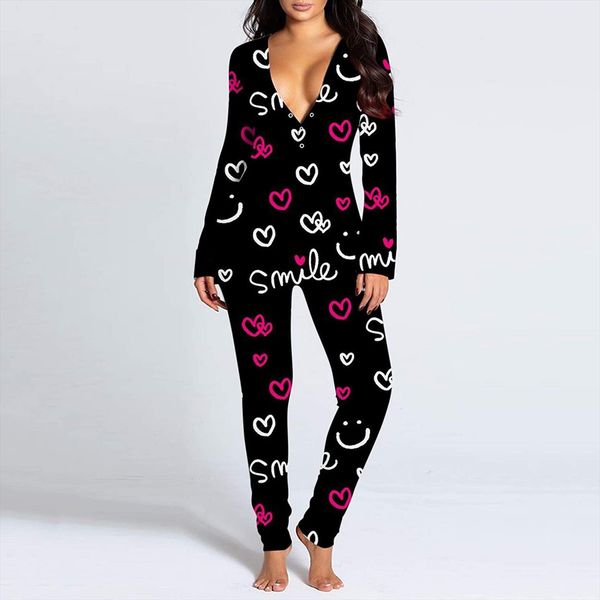 pijamas button down women jumpsuits front functional buttoned flap v neck pajamas adults pyjama femme sleepwear, Black;white
pijamas button down women jumpsuits front functional buttoned flap v neck pajamas adults pyjama femme sleepwear, Black;white