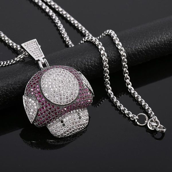 pendant necklaces hip hop micro pave cubic zirconia bling iced out mushroom pendants necklace for men women rapper jewelry drop, Silver
pendant necklaces hip hop micro pave cubic zirconia bling iced out mushroom pendants necklace for men women rapper jewelry drop, Silver