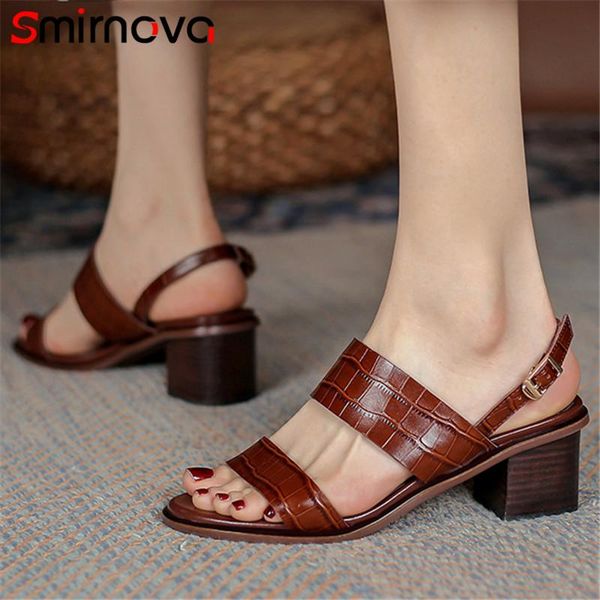 dress shoes smirnova 2021 genuine leather sandals ladies stone pattern buckle thick high heels women casual, Black
dress shoes smirnova 2021 genuine leather sandals ladies stone pattern buckle thick high heels women casual, Black