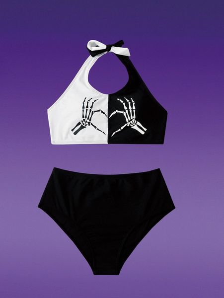 romwe gemini print halter bikini swimsuit t4j5#, White;black
romwe gemini print halter bikini swimsuit t4j5#, White;black