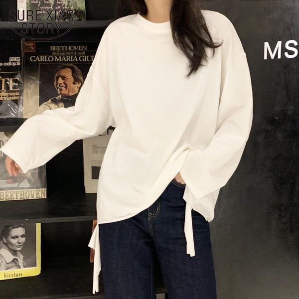 women's t-shirt women spring t-shirts oversize solid bottoming long sleeve wild korean minimalist style cotton white 13229
women's t-shirt women spring t-shirts oversize solid bottoming long sleeve wild korean minimalist style cotton white 13229