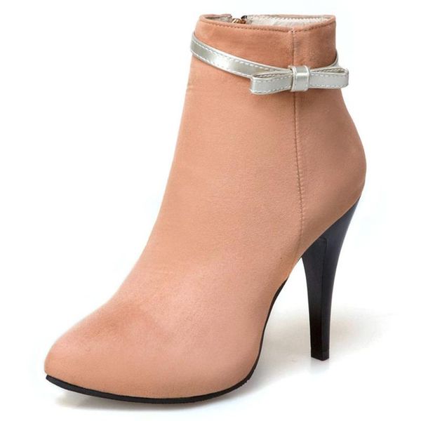boots fanyuan pointed toe stiletto all-match high heel women trendy pumps ankle flock ladies booties zipper lace-up size 31-50, Black
boots fanyuan pointed toe stiletto all-match high heel women trendy pumps ankle flock ladies booties zipper lace-up size 31-50, Black