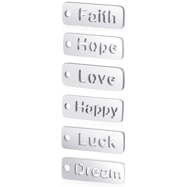 charms 10pcs love word stainless steel charm faith dream pendant for fashion handmade diy jewelry making accessories, Bronze;silver
charms 10pcs love word stainless steel charm faith dream pendant for fashion handmade diy jewelry making accessories, Bronze;silver