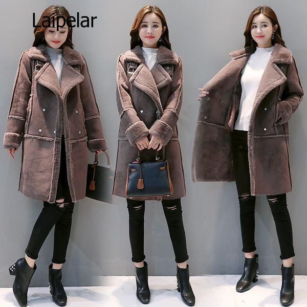 women's wool & blends lamb coat winter warm korean style loose fur one quilted jacket fashion casual mid-length deerskin velvet, Black
women's wool & blends lamb coat winter warm korean style loose fur one quilted jacket fashion casual mid-length deerskin velvet, Black