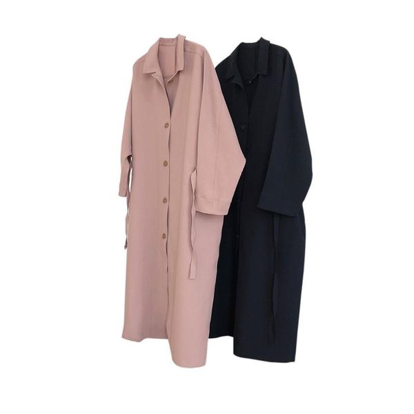 women's trench coats 2021 autumn and winter temperament retro lapel windbreaker silhouette loose thin solid color belt long coat female, Tan;black
women's trench coats 2021 autumn and winter temperament retro lapel windbreaker silhouette loose thin solid color belt long coat female, Tan;black
