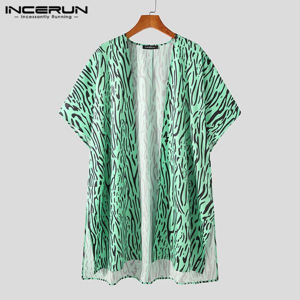 man irregular floral incerun summer printed cardigan shirts men short sleeve open stitch blouse loose hem splitted camisa men's casual, White;black
man irregular floral incerun summer printed cardigan shirts men short sleeve open stitch blouse loose hem splitted camisa men's casual, White;black