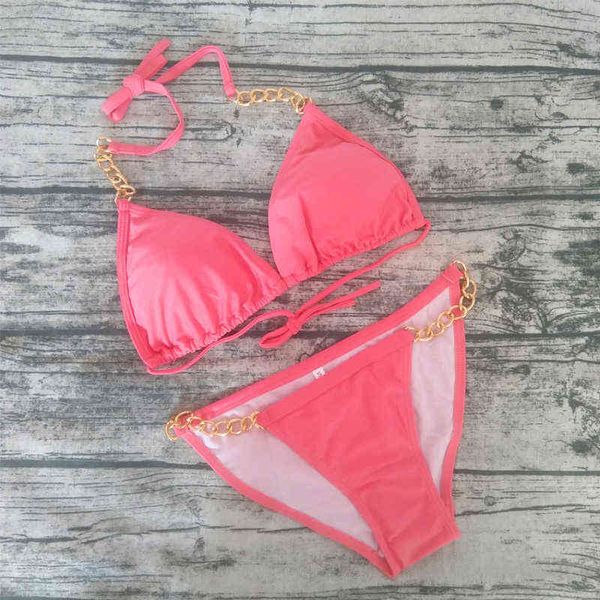 metal chain womens solid bikini suit swimwear push up swimwear, White;black
metal chain womens solid bikini suit swimwear push up swimwear, White;black