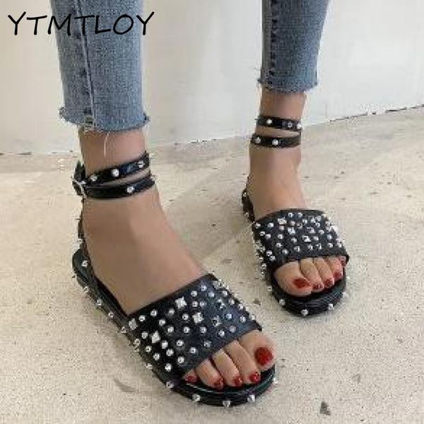 sandals 2021 ladies summer shoes flat open toe outdoor beach rivets comfortable and casual large size 43 zapatos de mujer, Black
sandals 2021 ladies summer shoes flat open toe outdoor beach rivets comfortable and casual large size 43 zapatos de mujer, Black