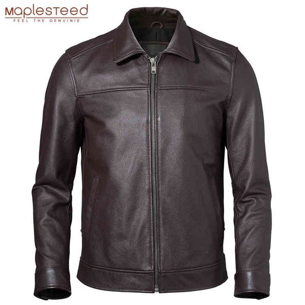 men's et 100% natural cowhide real coat male leather clothing autumn spring asian size m601, Black
men's et 100% natural cowhide real coat male leather clothing autumn spring asian size m601, Black
