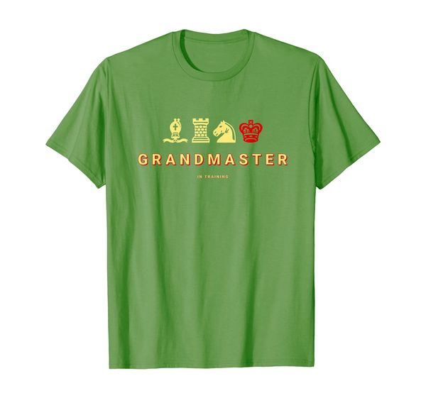 chess t-shirt. chess grandmaster in training funny tee, White;black