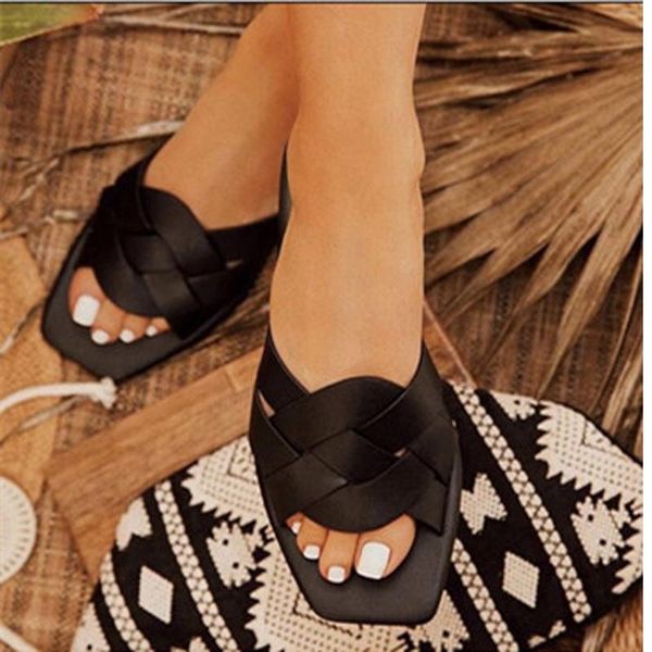 comfortable casual all-match summer woven outdoor female slippers flat bottom solid color large size beach, Black
comfortable casual all-match summer woven outdoor female slippers flat bottom solid color large size beach, Black