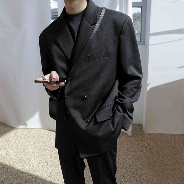 iefb /men's wear loose suit coat male's autumn korean style trendy double-breasted western blazers black 9y4083 xl size 210524, White;black
iefb /men's wear loose suit coat male's autumn korean style trendy double-breasted western blazers black 9y4083 xl size 210524, White;black