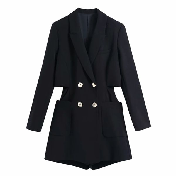 spring women tailored collar black siamese shorts casual lady long sleeve loose jumpsuits p2002 210430, Black;white
spring women tailored collar black siamese shorts casual lady long sleeve loose jumpsuits p2002 210430, Black;white