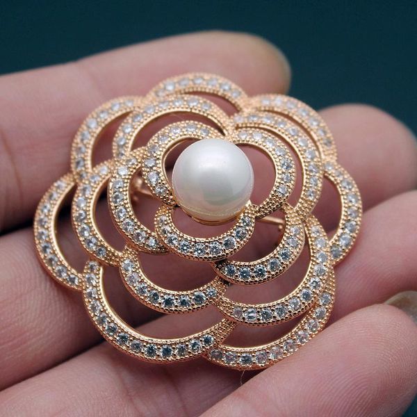 pins, brooches hermosa floral shaped pins shiny pearl zircon women fashion jewelry rose gold brooch pretty bridal wedding gift, Gray
pins, brooches hermosa floral shaped pins shiny pearl zircon women fashion jewelry rose gold brooch pretty bridal wedding gift, Gray