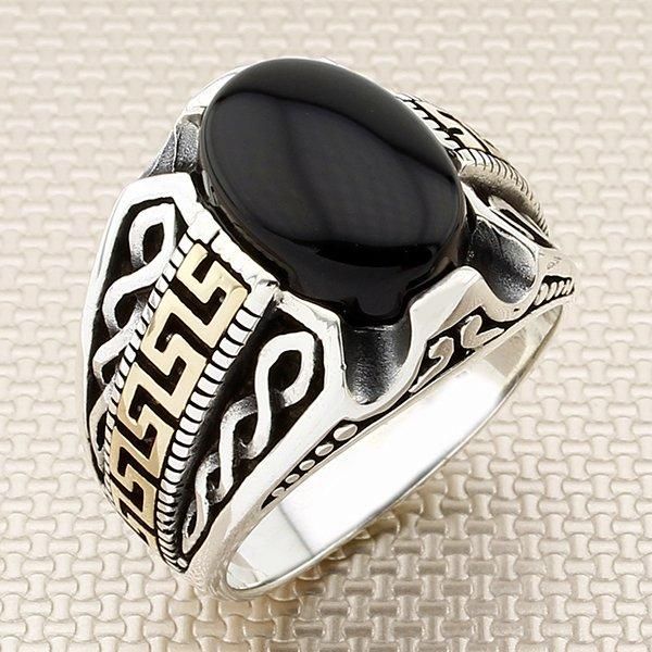 mini oval black onyx stone men silver ring with bronze color symmetrical motif made in turkey solid 925 sterling cluster rings, Golden;silver
mini oval black onyx stone men silver ring with bronze color symmetrical motif made in turkey solid 925 sterling cluster rings, Golden;silver