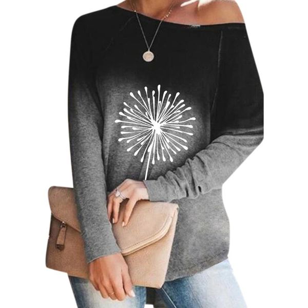 women's t-shirt spring autumn women tie-dye long sleeve female dandelion gradient 2021 causal off shoulder graphic tee, White
women's t-shirt spring autumn women tie-dye long sleeve female dandelion gradient 2021 causal off shoulder graphic tee, White