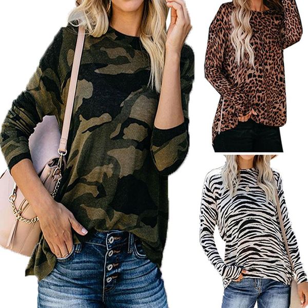 female cotton blend t-shirt autumn fashion casual women leopard print round neck long sleeve for clothes women's, White
female cotton blend t-shirt autumn fashion casual women leopard print round neck long sleeve for clothes women's, White