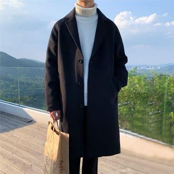 men's trench coats spring hong kong style loose woolen coat korean trendy windbreaker mid-length british handsome over-the-knee c, Tan;black
men's trench coats spring hong kong style loose woolen coat korean trendy windbreaker mid-length british handsome over-the-knee c, Tan;black