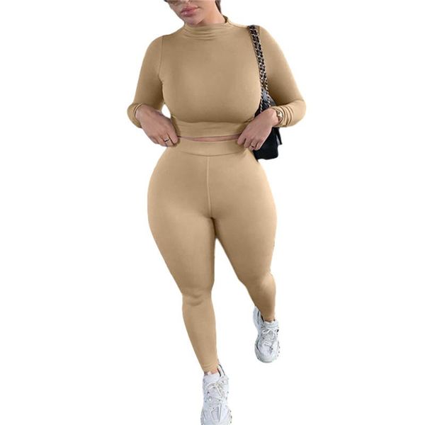 women's tracksuits autumn winter tracksuit crop high waist leggings sets sport suit women active wear fitness clothing 2 piece set, Gray
women's tracksuits autumn winter tracksuit crop high waist leggings sets sport suit women active wear fitness clothing 2 piece set, Gray