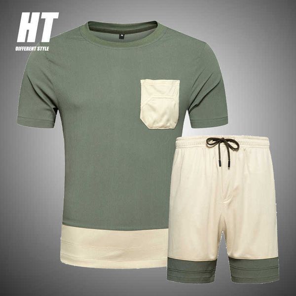 2 pc track suit men's suit summer patchwork t-shirt set fashion jogging sport suits casual tracksuit men+shorts men's clothing 210, Gray
2 pc track suit men's suit summer patchwork t-shirt set fashion jogging sport suits casual tracksuit men+shorts men's clothing 210, Gray