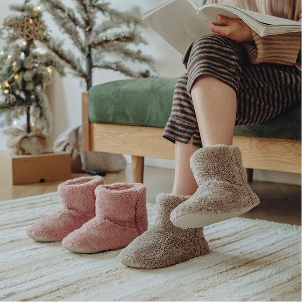 winter warm interior home high tube boots mute plush mens women cotton slippers indoor furry, Black
winter warm interior home high tube boots mute plush mens women cotton slippers indoor furry, Black
